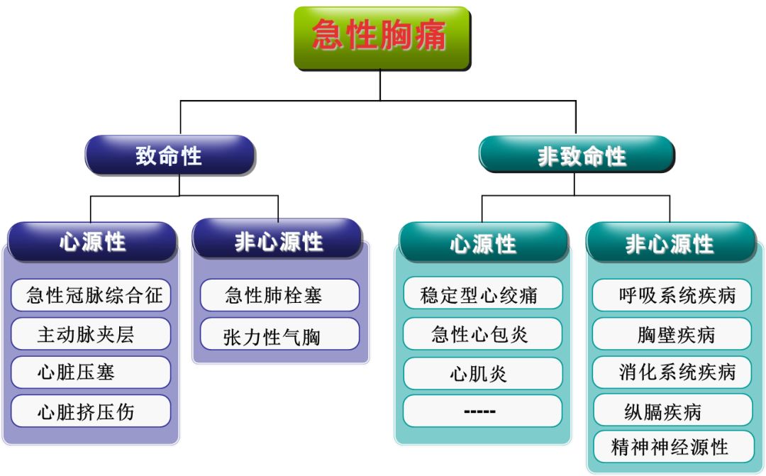 这3 个病例表面都是胸痛,实际上